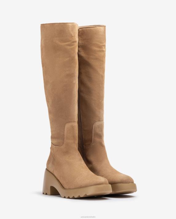 Unisa kvinnor mode läderkänga med gummisula 06DT1075