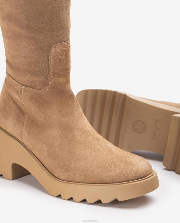 Unisa kvinnor mode läderkänga med gummisula 06DT1075