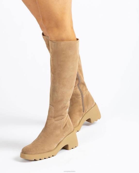 Unisa kvinnor mode läderkänga med gummisula 06DT1075