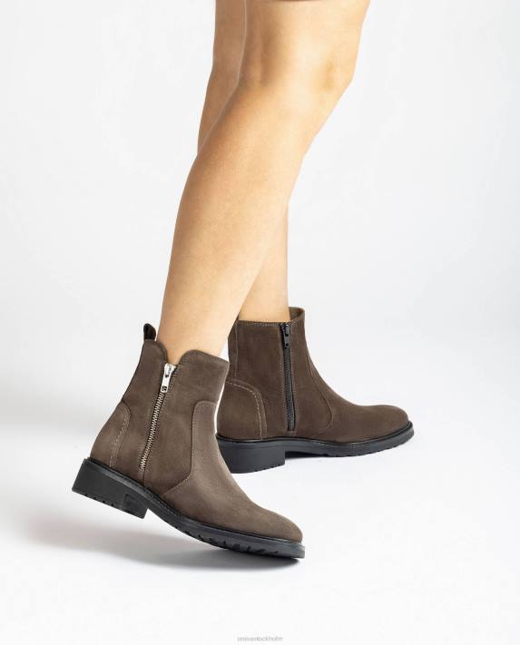 Unisa kvinnor mode stövel i mocka med dragkedja 06DT889