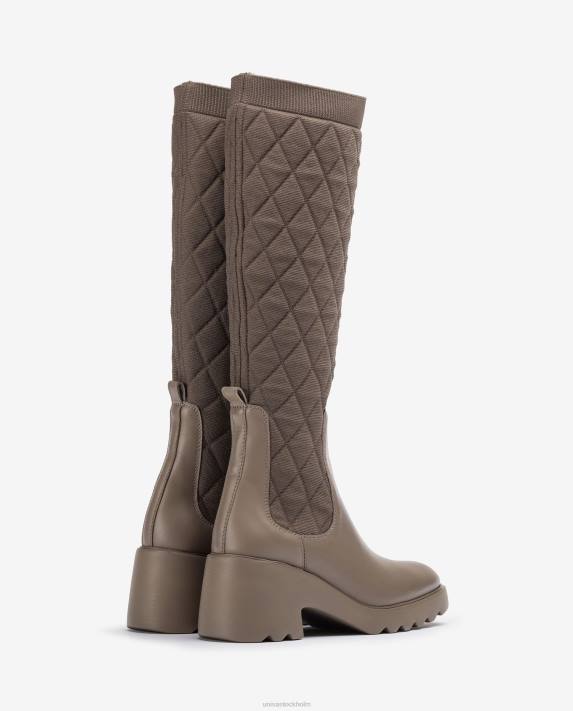 Unisa kvinnor mode stövel med återvunnet stretchtyg 06DT1033