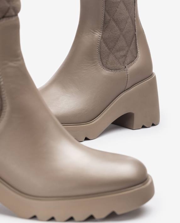 Unisa kvinnor mode stövel med återvunnet stretchtyg 06DT1033