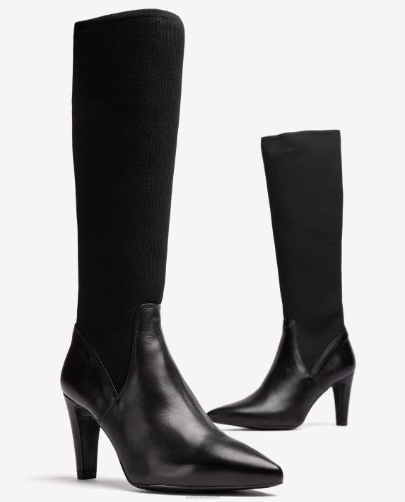 Unisa kvinnor mode stövel med återvunnet stretchtyg kvarts överlinje 06DT1043