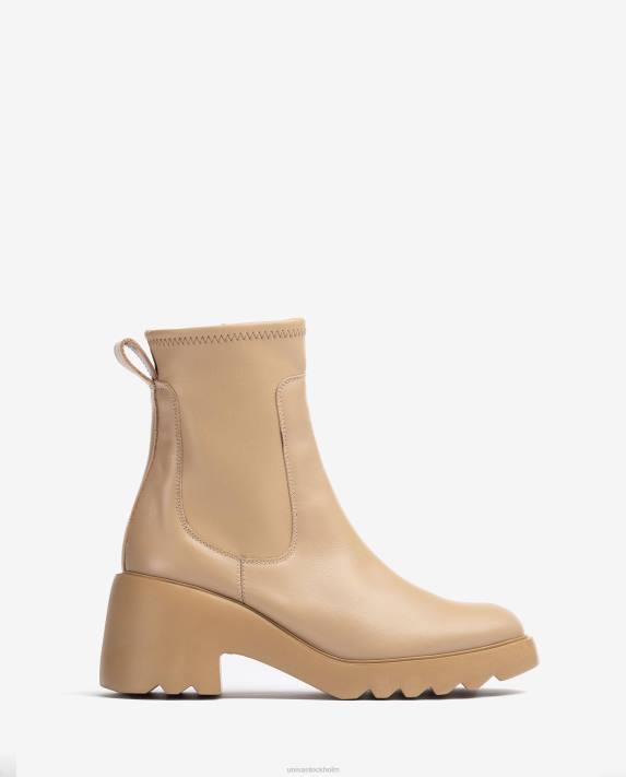 Unisa kvinnor mode superlätt stövel med en kvartsöverlinje i stretchtyg 06DT980