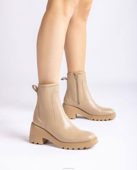 Unisa kvinnor mode superlätt stövel med en kvartsöverlinje i stretchtyg 06DT980