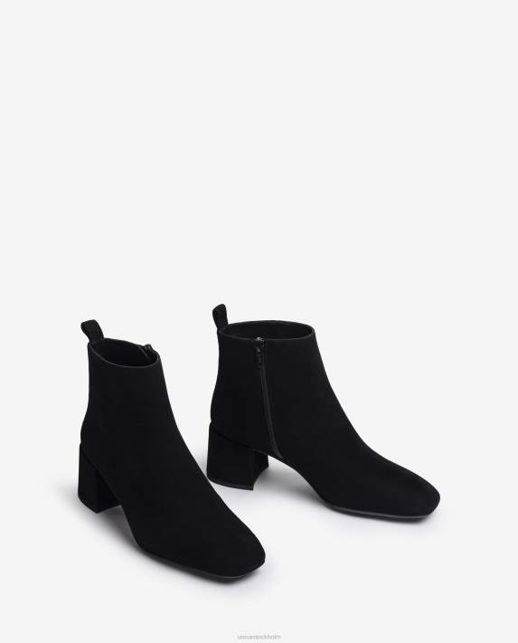 Unisa kvinnor svart ankelkänga med bred klack 06DT988