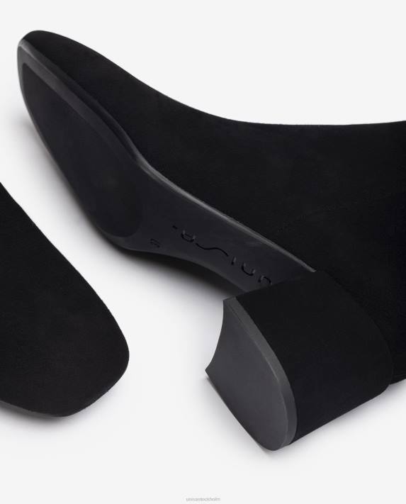 Unisa kvinnor svart ankelkänga med bred klack 06DT988