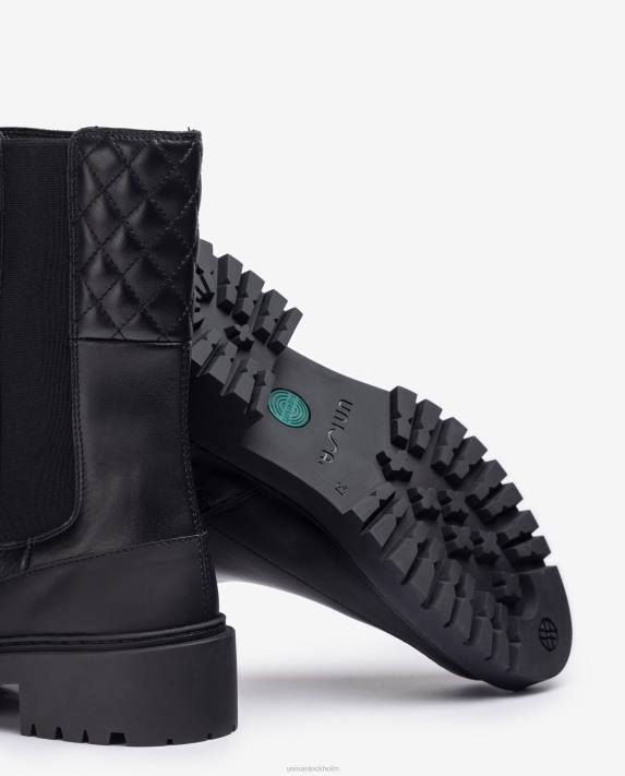 Unisa kvinnor svart ankelkänga med kil och spårsula 06DT916