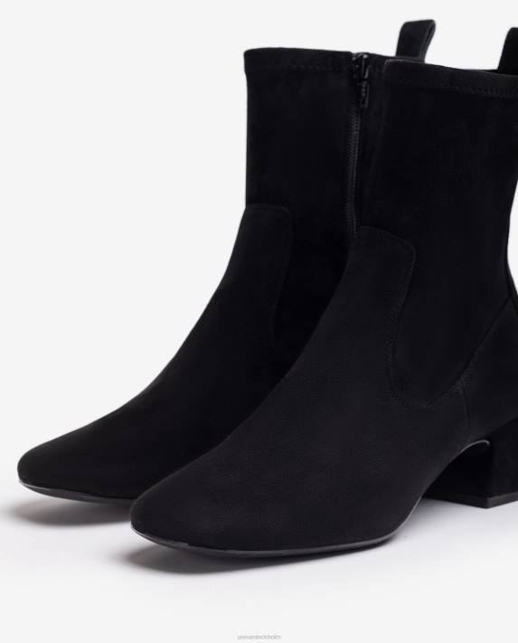 Unisa kvinnor svart ankelstövel med fyrkantig tå 06DT969
