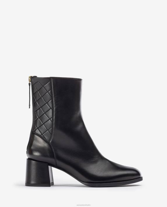 Unisa kvinnor svart ankelstövel med fyrkantig tå med bred klack 06DT990