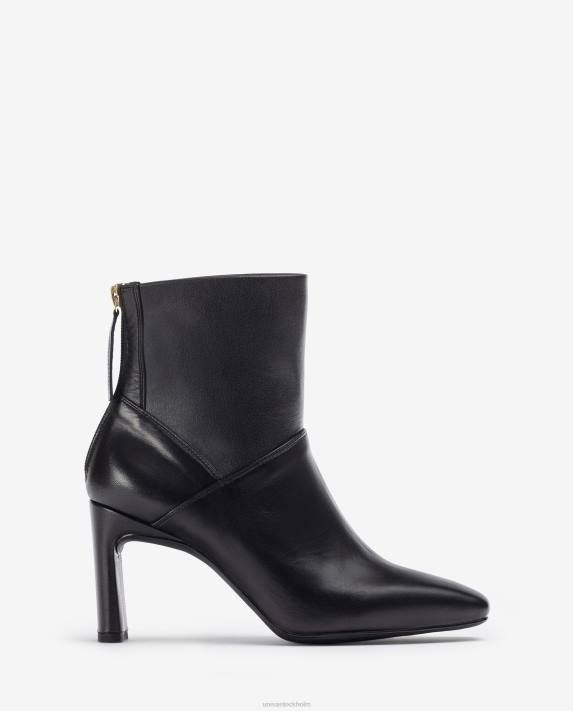 Unisa kvinnor svart ankelstövel med fyrkantig tå med hög klack 06DT1013