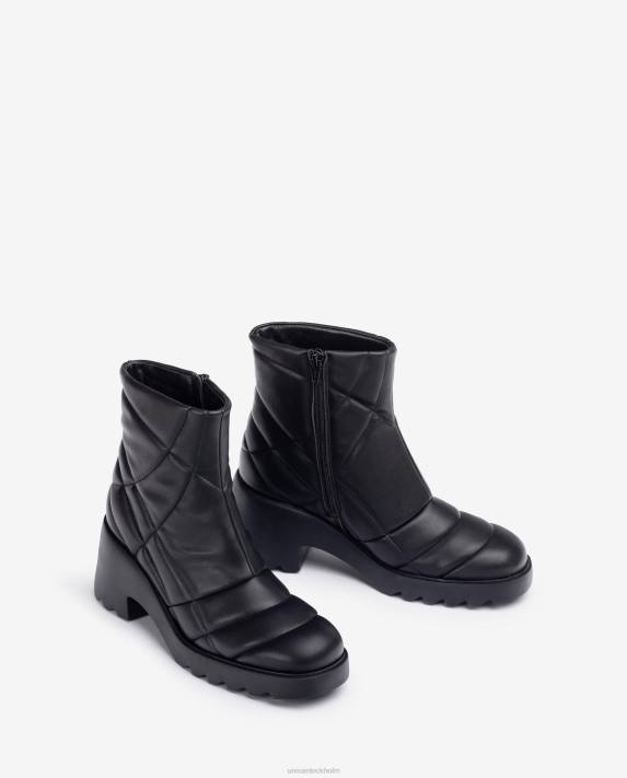 Unisa kvinnor svart superlätt quiltad stövel 06DT959
