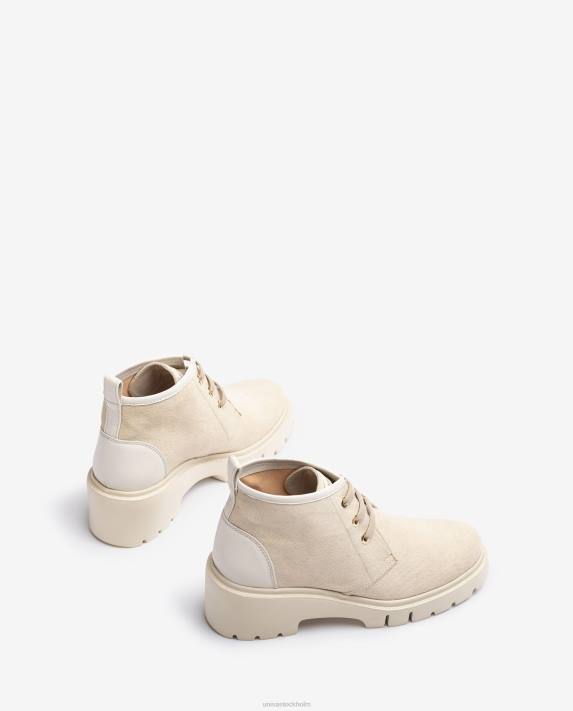 Unisa kvinnor vit ankel stövel tillverkad i ecolino 06DT843