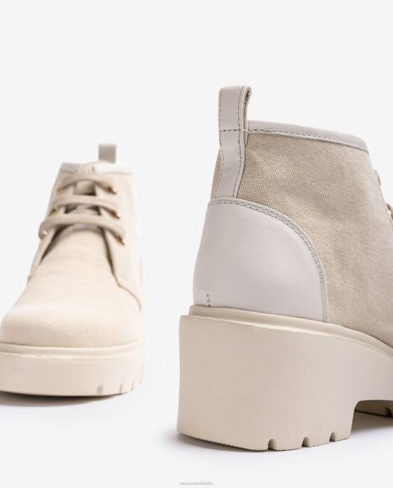 Unisa kvinnor vit ankel stövel tillverkad i ecolino 06DT843