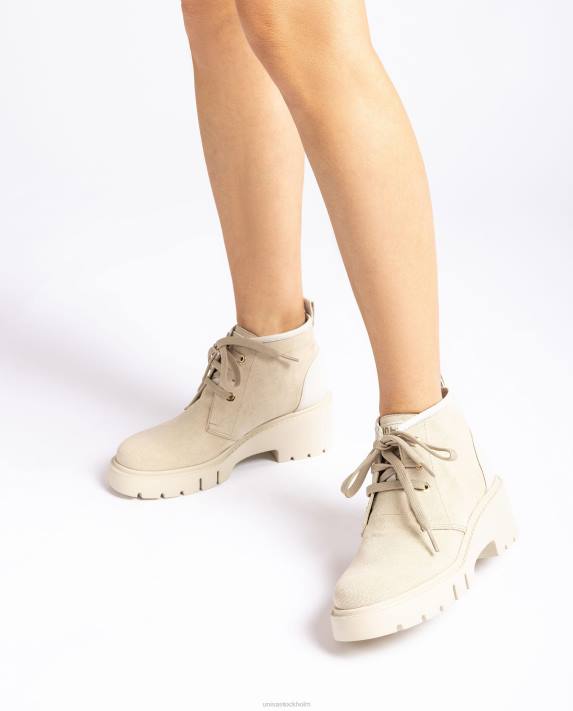 Unisa kvinnor vit ankel stövel tillverkad i ecolino 06DT843