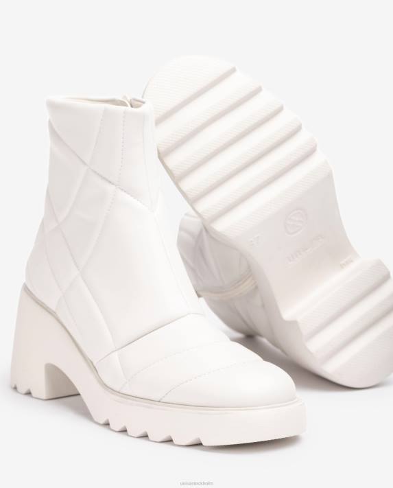 Unisa kvinnor vit superlätt quiltad stövel 06DT960