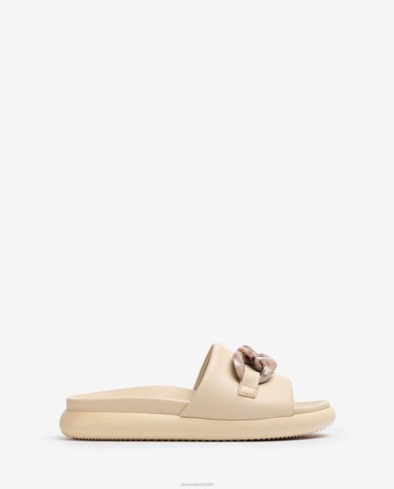 Unisa kvinnor beige flipflops med kedja 06DT347