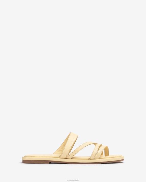Unisa kvinnor beige platt sandal med remmar 06DT15