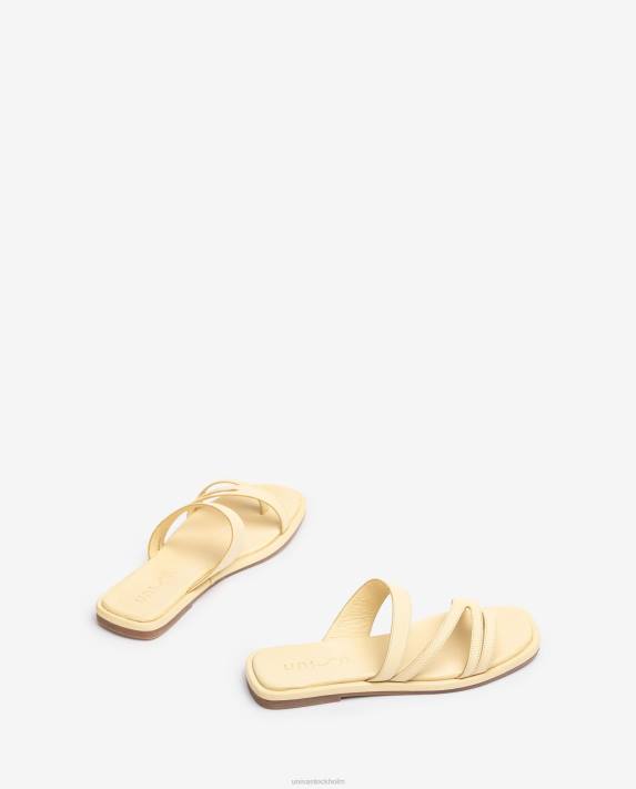 Unisa kvinnor beige platt sandal med remmar 06DT15