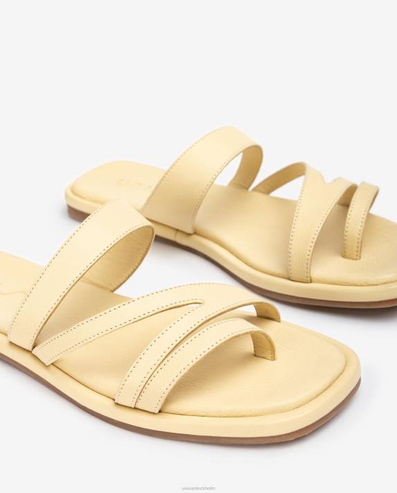 Unisa kvinnor beige platt sandal med remmar 06DT15