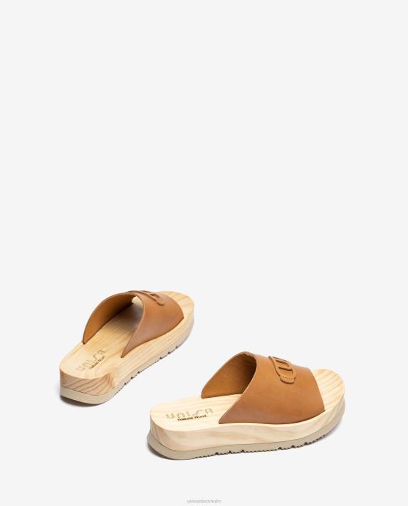 Unisa kvinnor brun sandal med träeffektsula 06DT351
