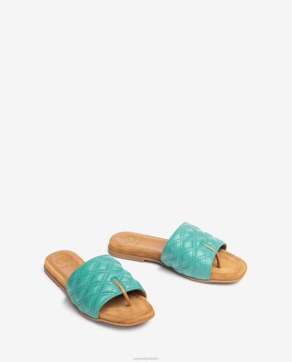 Unisa kvinnor grön sandal med fyrkantig tå 06DT58