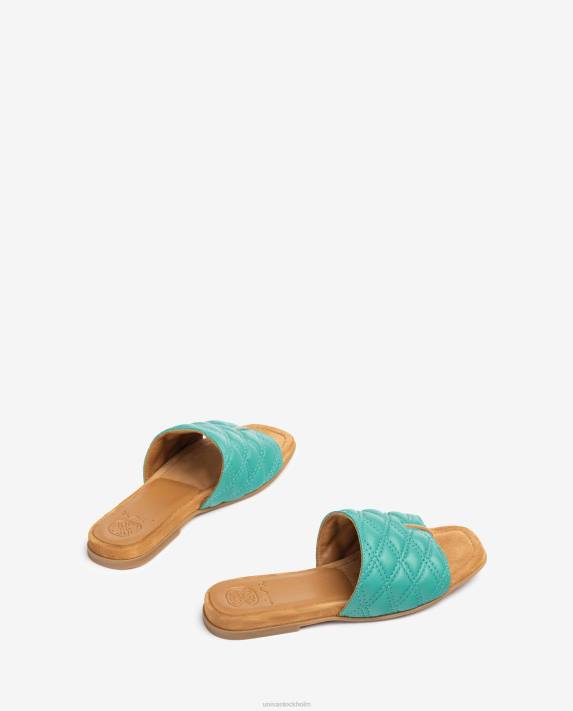 Unisa kvinnor grön sandal med fyrkantig tå 06DT58