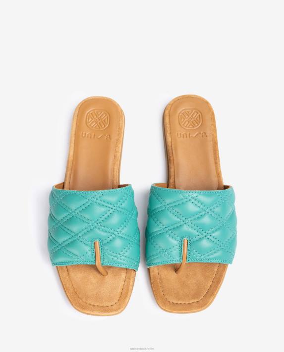 Unisa kvinnor grön sandal med fyrkantig tå 06DT58