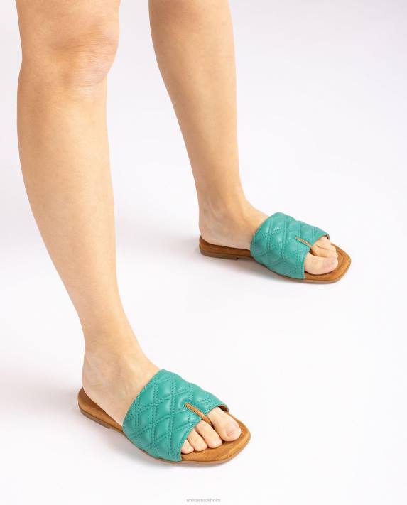 Unisa kvinnor grön sandal med fyrkantig tå 06DT58