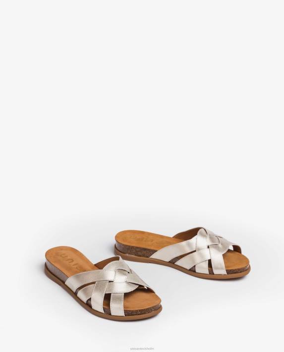 Unisa kvinnor graciös platt orm effekt läder mulor 06DT430