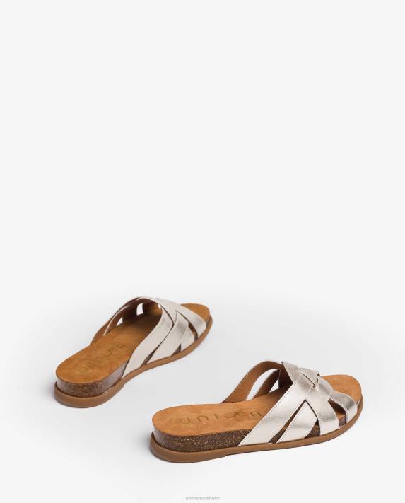 Unisa kvinnor graciös platt orm effekt läder mulor 06DT430