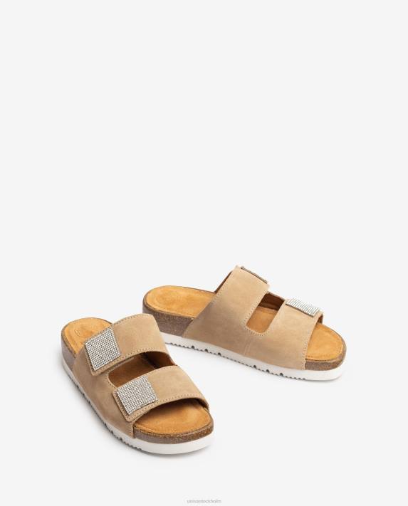 Unisa kvinnor graciös platt sandal med dubbel rem 06DT93