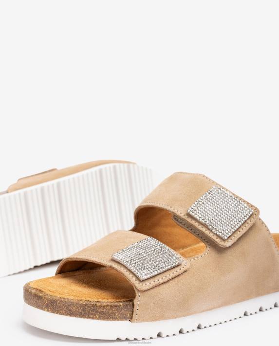 Unisa kvinnor graciös platt sandal med dubbel rem 06DT93