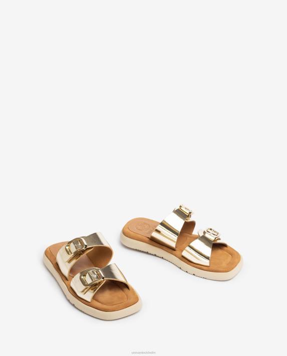 Unisa kvinnor graciös platt sandal med dubbelt spänne 06DT98