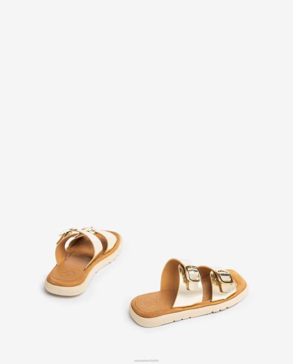 Unisa kvinnor graciös platt sandal med dubbelt spänne 06DT98