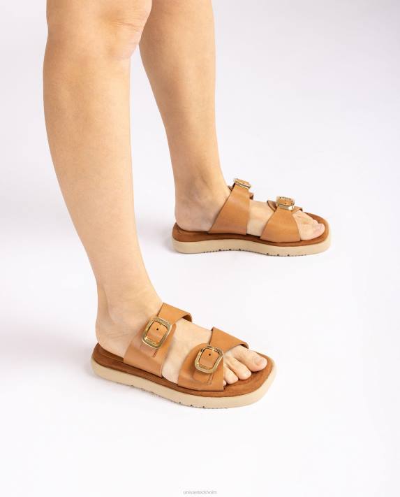 Unisa kvinnor graciös platt sandal med dubbelt spänne 06DT99