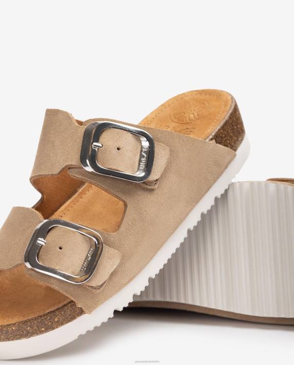 Unisa kvinnor graciös platt sandal med dubbla band 06DT366