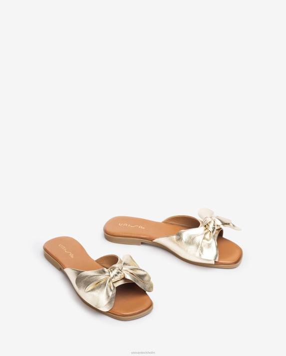 Unisa kvinnor graciös platt sandal med rosett 06DT10