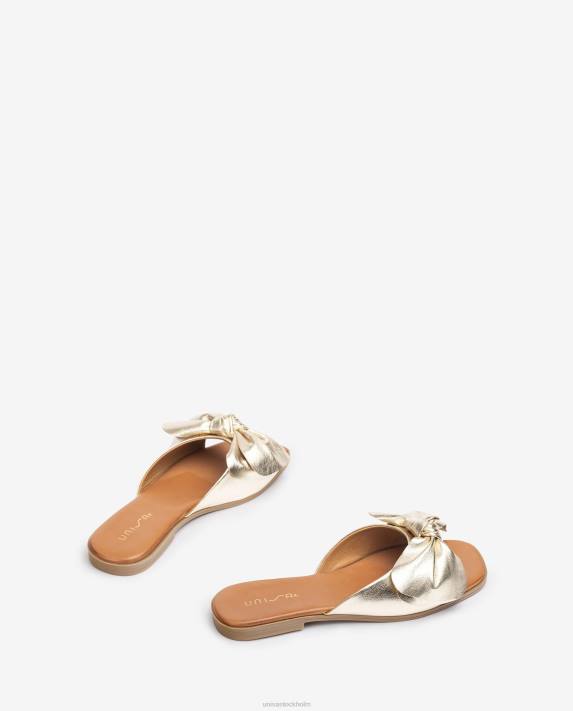 Unisa kvinnor graciös platt sandal med rosett 06DT10