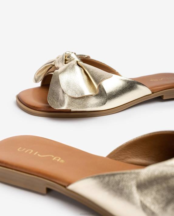 Unisa kvinnor graciös platt sandal med rosett 06DT10