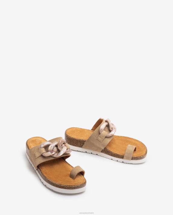 Unisa kvinnor graciös tåstolpssandal med kedja 06DT426