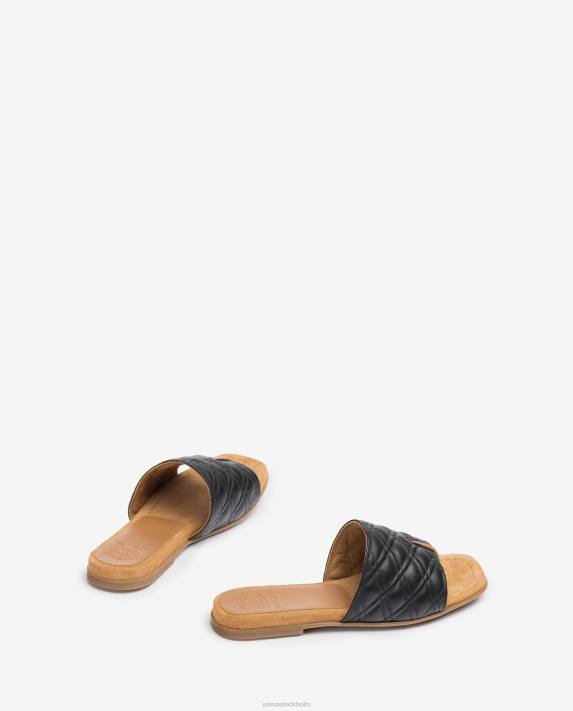 Unisa kvinnor svart sandal med fyrkantig tå 06DT59