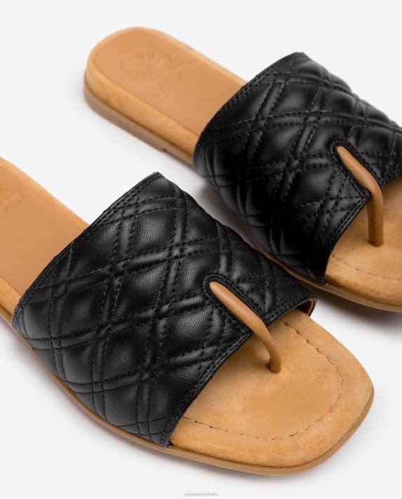 Unisa kvinnor svart sandal med fyrkantig tå 06DT59