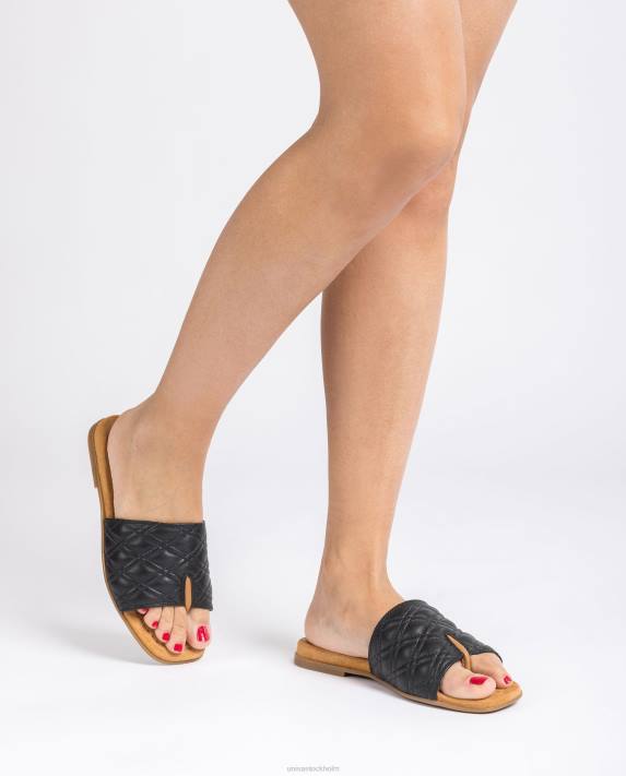 Unisa kvinnor svart sandal med fyrkantig tå 06DT59