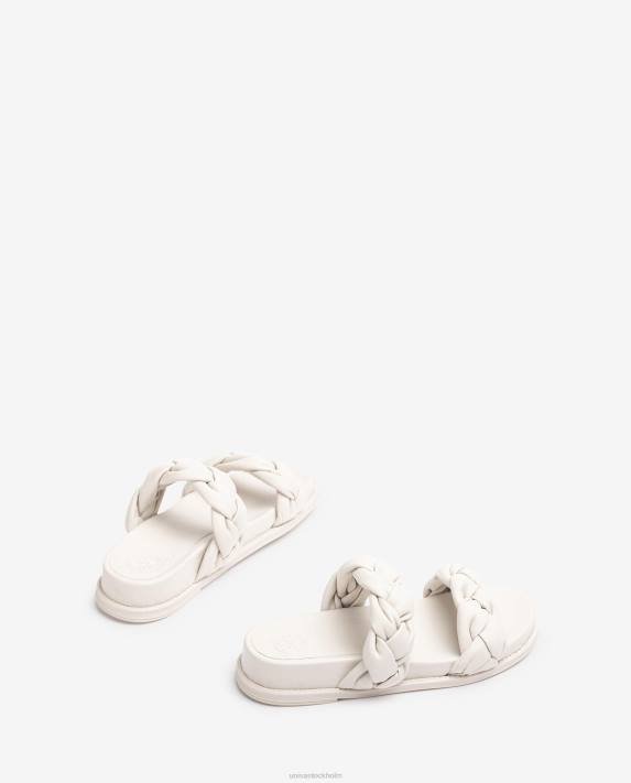 Unisa kvinnor vit sandal med flätade remmar 06DT390