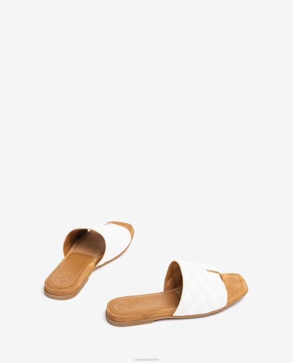 Unisa kvinnor vit sandal med fyrkantig tå 06DT60