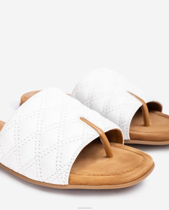 Unisa kvinnor vit sandal med fyrkantig tå 06DT60