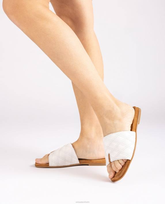 Unisa kvinnor vit sandal med fyrkantig tå 06DT60