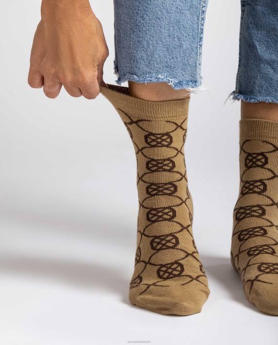 Unisa kvinnor brun strumpor i ekologisk bomull 06DT1087