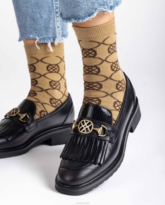 Unisa kvinnor brun strumpor i ekologisk bomull 06DT1087